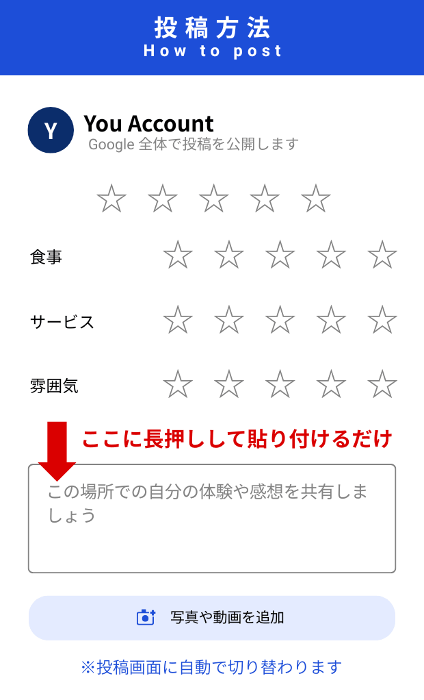 貼り付け方法